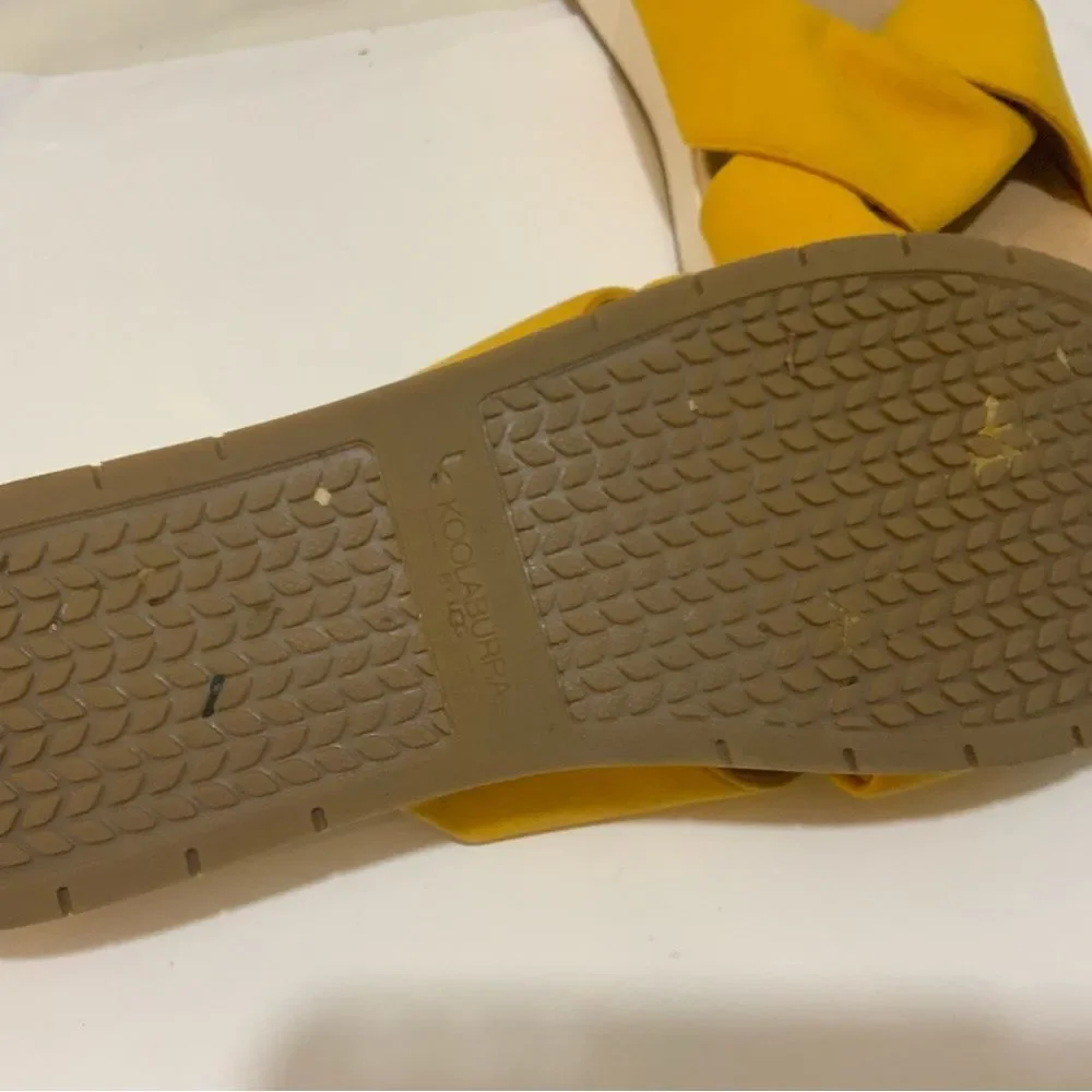 UGG Koolaburra Sandals Womens 10 M Golden Rod Carenza Twist Detail Slide Shoes